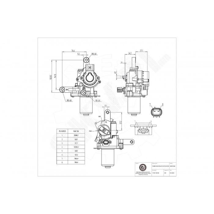 Actuateur de Turbo Wastegate Pour Toyota Land Cruiser Prado Van 1720130160