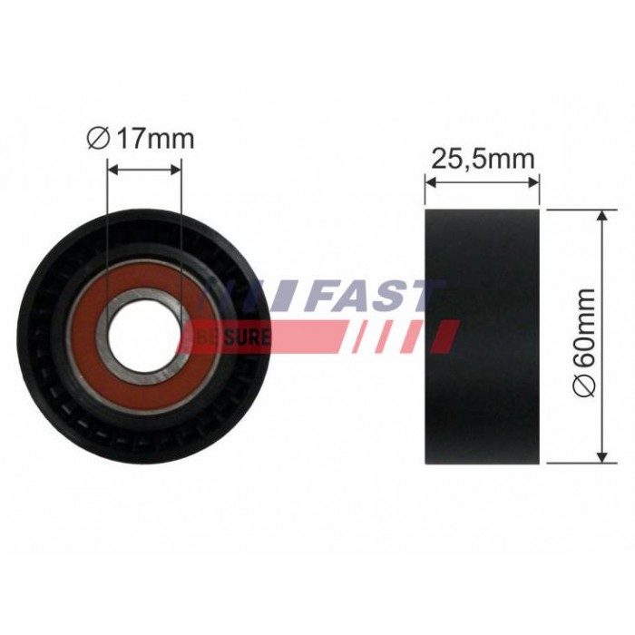 Galet Tendeur Courroie d'Accessoire Pour Peugeot Fiat Suzuki Citroën 1613840080