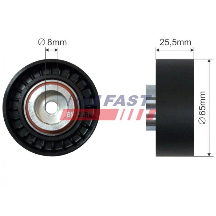 Galet enrouleur de Courroie d'Accessoire Pour Peugeot Fiat Ford Citroën 1117008