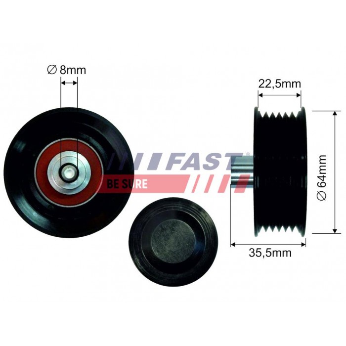 Galet enrouleur de Courroie d'Accessoire Pour Peugeot Fiat Ford Citroën 1372398