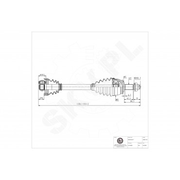 Cardan Arbre de Transmission Avant Gauche Pour Fiat Bravo II Lancia Delta III