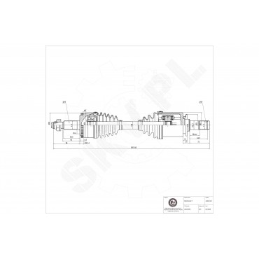 Cardan Arbre de Transmission Avant Gauche Pour Land Rover 5H227A684DA