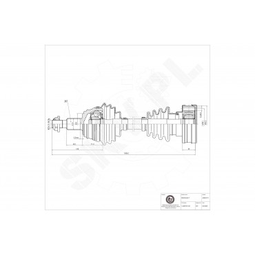 Cardan Arbre de Transmission Avant Gauche Pour VW Audi Seat Skoda 1J0407451X