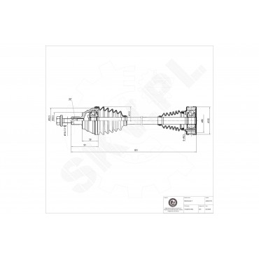 Cardan Arbre de Transmission Avant Droit Pour VW Audi A3 Seat Skoda 1K0407272MP
