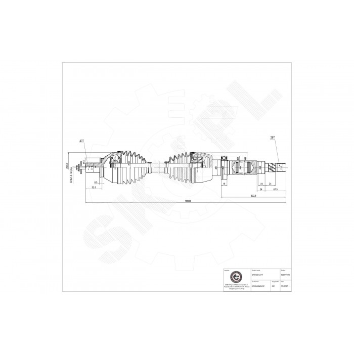 Cardan Arbre de Transmission Avant Droit Pour Volvo S60 II S80 V60 I P31272548