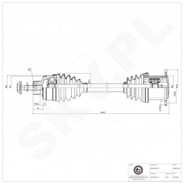 Cardan Arbre de Transmission Avant Pour Audi A6 A7 4G0407271A 4G0407271E
