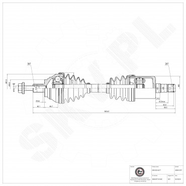 Cardan Arbre de Transmission Avant Gauche Pour VW Tiguan Audi Q3 5N0407761NX