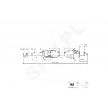 Cardan Arbre de Transmission Avant Droit Pour Fiat Alfa Romeo Lancia 46308024