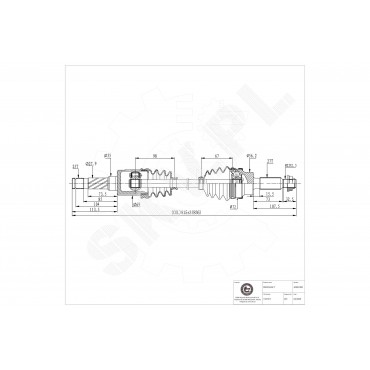 Cardan Arbre de Transmission Arrière Pour Ford Kuga II 1947217 2168926 5158310