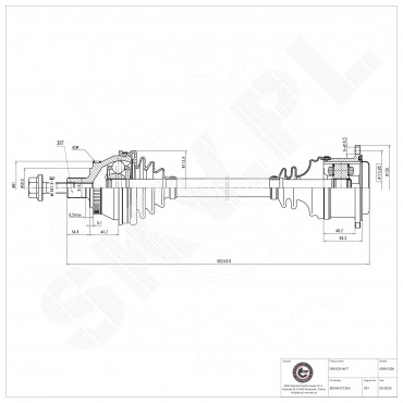Cardan Arbre de Transmission Avant Droit Pour VW Passat Audi Skoda 8D0407272BC
