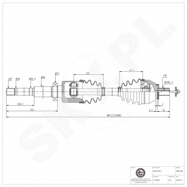 Cardan Arbre de Transmission Avant Droit Pour Volvo V60 II V90 XC60 36012827