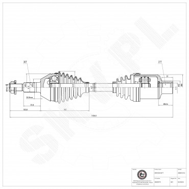 Cardan Arbre de Transmission Avant Droit Pour Opel Chevrolet Vauxhall 25946579