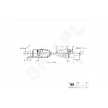 Cardan Arbre de Transmission Avant Gauche Pour BMW X5 E70 F15 F85 31607545125