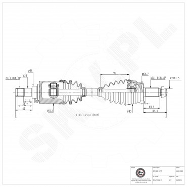 Cardan Arbre de Transmission Avant Gauche Pour BMW X5 E70 F15 F85 31607545125