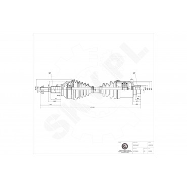 Cardan Arbre de Transmission Avant Droit Pour Fiat Chrysler Dodge K05273546AD