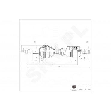 Cardan Arbre de Transmission Avant Gauche Pour Peugeot Fiat Citroën 32728K
