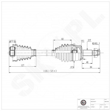 Cardan Arbre de Transmission Avant Gauche Pour Fiat Bravo II Van Stilo Lancia