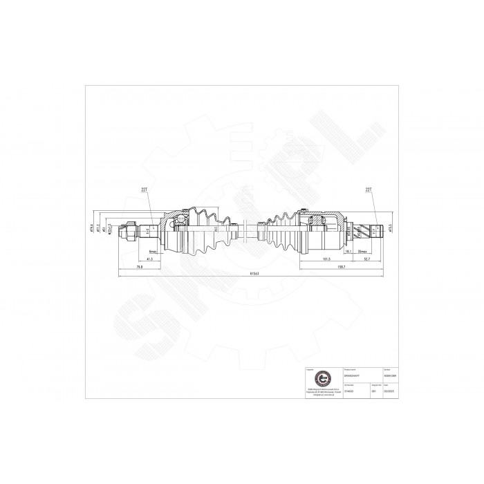 Cardan Arbre de Transmission Avant Gauche Pour Opel Adam Corsa D E Vauxhall Adam