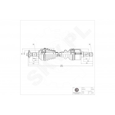 Cardan Arbre de Transmission Avant Gauche Pour Peugeot 307 Partner Citroën