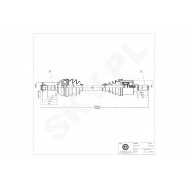 Cardan Arbre de Transmission Avant Gauche Pour Citroën C5 C6 3272SZ 3272TA