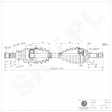 Cardan Arbre de Transmission Avant Gauche Pour Renault Clio II III Logan Modus