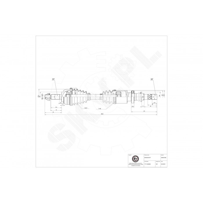 Cardan Arbre de Transmission Avant Droit Pour Renault Clio III Modus 7711368368