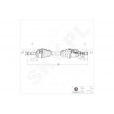 Cardan Arbre de Transmission Avant Gauche Pour Renault Duster Kaptur Dacia