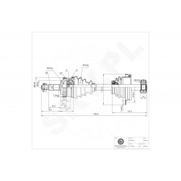 Cardan Arbre de Transmission Avant Gauche Pour Renault Kangoo 8200144781