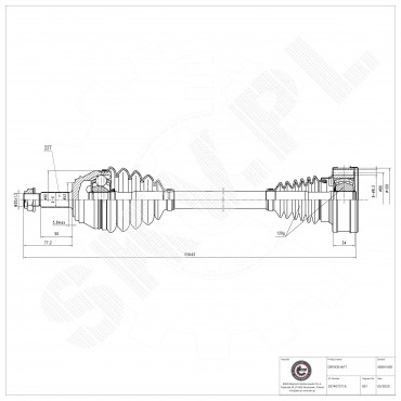 Cardan Arbre de Transmission Avant Gauche Pour VW Golf III IV Passat 357407271B