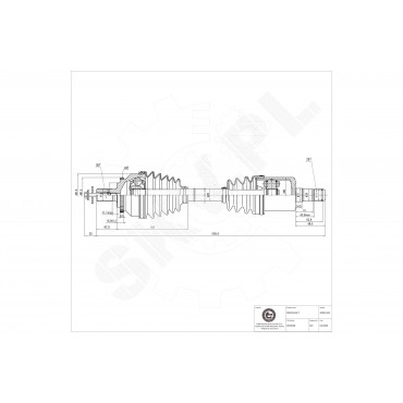 Cardan Arbre de Transmission Avant Gauche Pour Volvo XC70 8601963 8602583