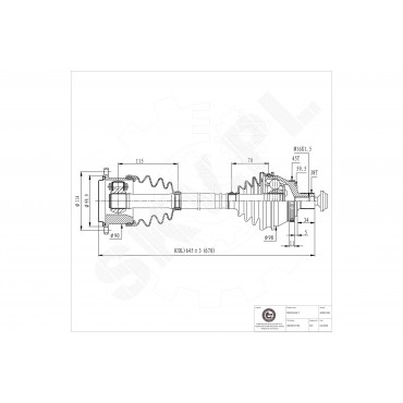 Cardan Arbre de Transmission Avant Droit Pour Audi A6 4B0407272M