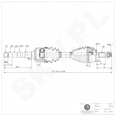 Cardan Arbre de Transmission Avant Droit Pour Peugeot Citroën C4 DS4 DS 3273.NH