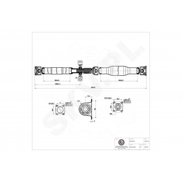 Cardan Arbre de Transmission Arrière Pour VW Crafter 30-35 Mercedes-Benz