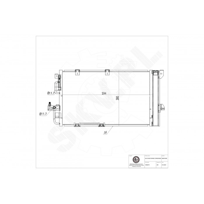 Condenseur de Clim Pour Opel Chevrolet Vauxhall 09130610 13192901 1850 073