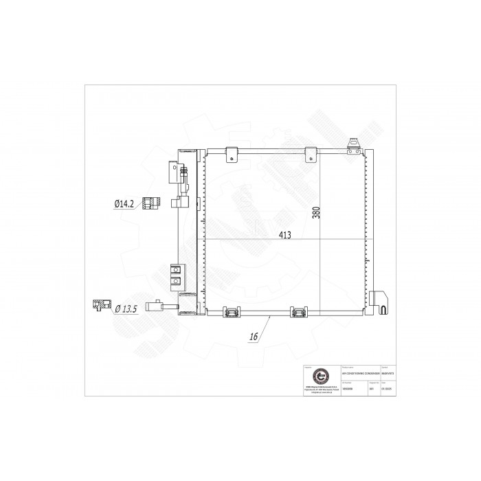 Condenseur de Clim Pour Opel Chevrolet Vauxhall 1850293 9119177 9130611 9131831