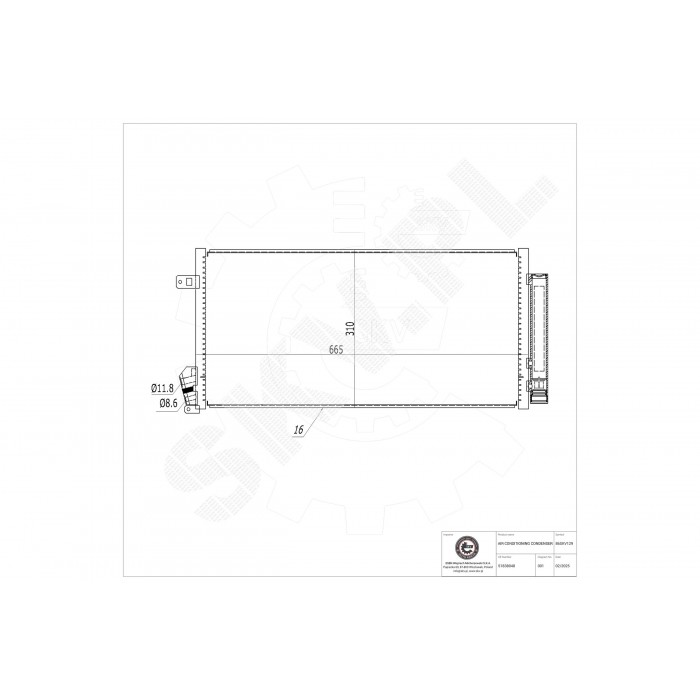 Condenseur de Clim Pour Opel Fiat Vauxhall 1850226 1850282 51838048 51937924