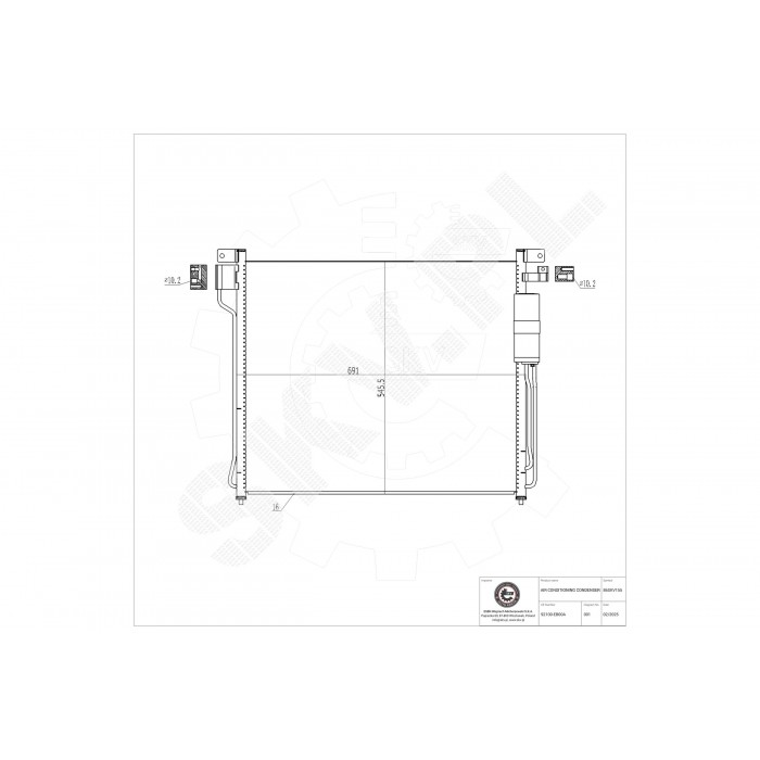 Condenseur de Clim Pour Nissan NP300 Pathfinder III 92100EA00A 92100EA01A