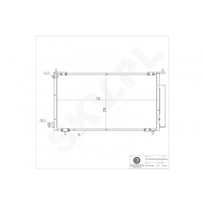Condenseur de Clim Pour Honda CR-V II 80101SCAA01 80110S9A003 80110S9A013