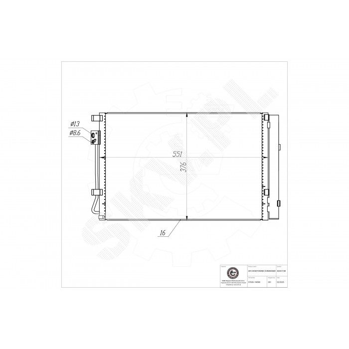 Condenseur de Clim Pour Hyundai Accent IV Veloster Kia RIO III A Trois Volumes