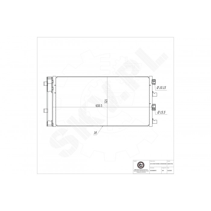 Condenseur de Clim Pour Renault Duster Dacia Duster 8200880551 8660003442
