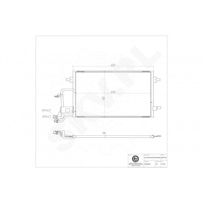 Condenseur de Clim Pour Audi A6 4B0.260.401 F 4B0.260.401 T 4B0.260.403 F