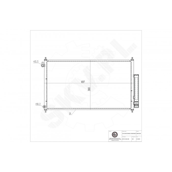 Condenseur de Clim Pour Honda Accord VII 80110-SEA-003 80110-SEA-013 80110SSTE01