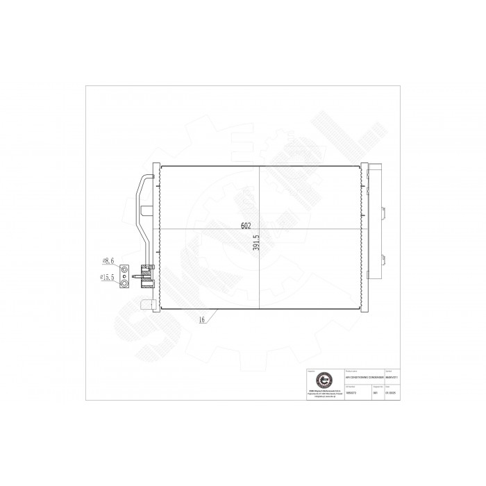 Condenseur de Clim Pour Opel Chevrolet Aveo Vauxhall 1850272 95026324 95358526