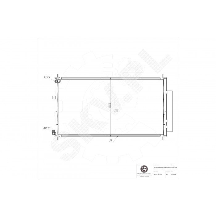 Condenseur de Clim Pour Honda CR-V III IV 80110T1GG01 80110T1GG02
