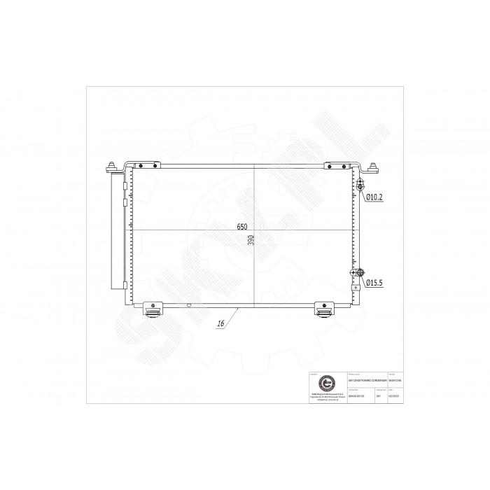 Condenseur de Clim Pour Toyota Avensis 88450-05120 8845005121