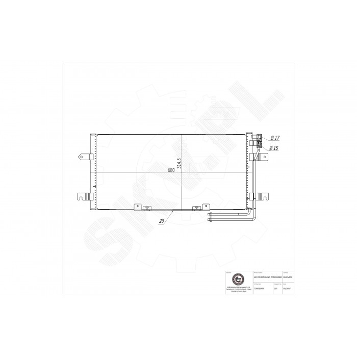 Condenseur de Clim Pour VW California T4 Camper Transporter IV 7D0.820.413