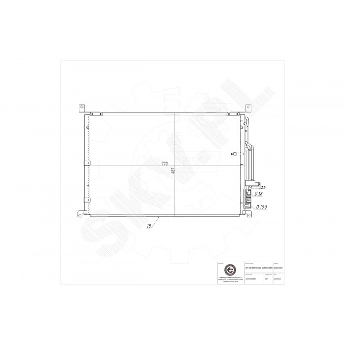 Condenseur de Clim Pour Audi A8 4E0.260.403 F 4E0.260.403 H 4E0.260.403 J