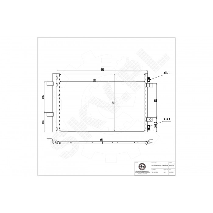 Condenseur de Clim Pour Peugeot 308 II 408 508 DS DS4 II DS7 Crossback DS9