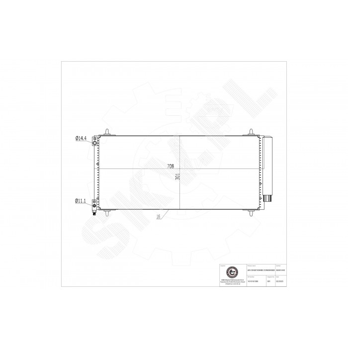 Condenseur de Clim Pour Peugeot 407 607 Citroën C5 C6