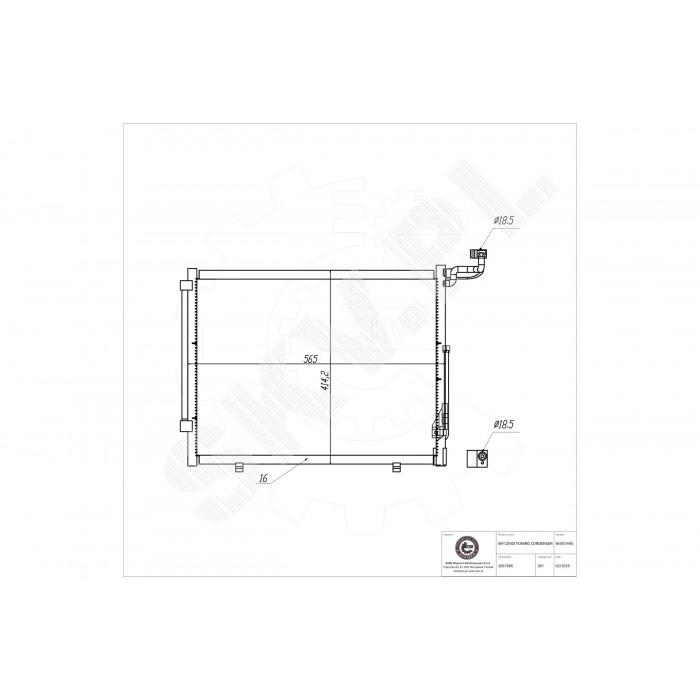 Condenseur de Clim Pour Ford Ecosport Fiesta VII 2067885 2112501 H6BH19710AA